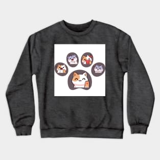 Cute Cat Emoji Crewneck Sweatshirt